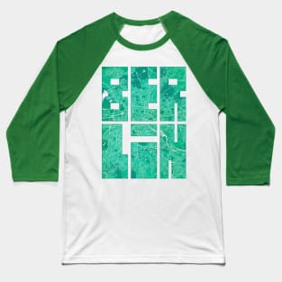 Berlin, Germany City Map Typography - Watercolor Baseball T-Shirt